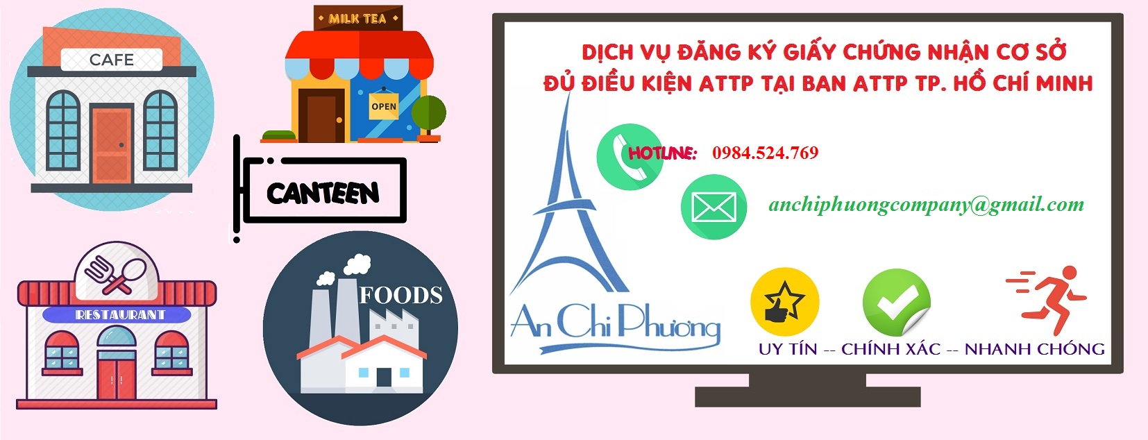 Dịch vụ đăng ký Giấy chứng nhận cơ sở đủ điều kiện ATTP tại Tp.HCM